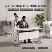 Table de conférence et de formation modulaire multi-places pliable et durable, écologique, avec pieds en métal, mobilier de bureau