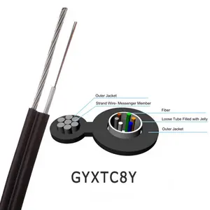 Strong Water blocking performance GYXTC8Y GYXTC8S fiber optic cable price per meter 2 4 6 8 24 96 core fiber optic cable 24 core