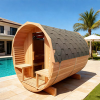 Sauna combiné sec et vapeur en bois de cèdre rouge de qualité supérieure, pour 2 personnes, sauna domestique