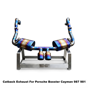 Vortex Lightweight Burnt Blue Titanium Performance Exhaust For Porsche Boxster Cayman 987 981 Racing System - Product Image 1