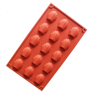 Hot Sale 15 Cavity 3D Shell <span class=keywords><strong>Madeleine</strong></span> Silikon Kuchen <span class=keywords><strong>Backform</strong></span> - Product Image 2