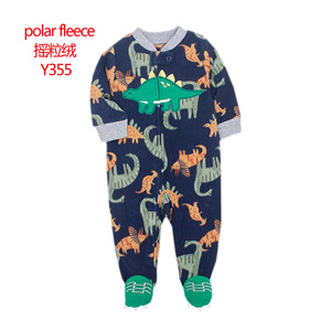 Vente en gros Combinaison <span class=keywords><strong>pyjama</strong></span> bébé chaude et confortable en molleton mignon avec dessin animé d'automne et d'hiver - Product Image 5
