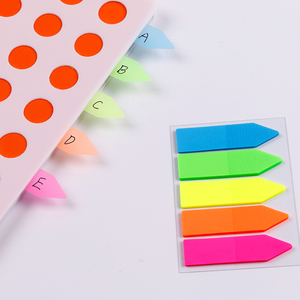 Etiquetas indicadoras fluorescentes de flecha pequeña creativas de venta directa del fabricante, pegatinas autoadhesivas de índice de clasificación de PET, Memo - Product Image 6