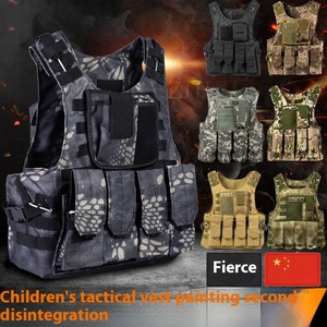 Gilet de protection personnalisé pour enfants, équipement tactique multifonctionnel imperméable pour l'extérieur, sac en polyester à fermeture éclair - Product Image 3