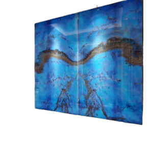 Lastra di Onice Blu Moderno Lucidato con Calcite e Caratteristica Impermeabile per Pareti di Villa, Design con Abbinamento a Libro - Product Image 1