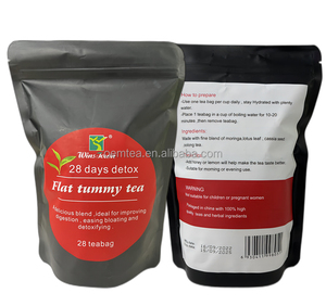 Vente en gros meilleur thé ventre plat naturel rapide fort perdre du poids thé amincissant brûlure ventre 28 jours détox au moringa - Product Image 4