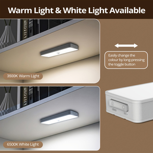 Luz para Armario con Base de Carga, Lámpara Bajo Gabinete con Sensor de Movimiento Recargable por USB, Luz Nocturna Inalámbrica Regulable con Control Remoto - Product Image 4