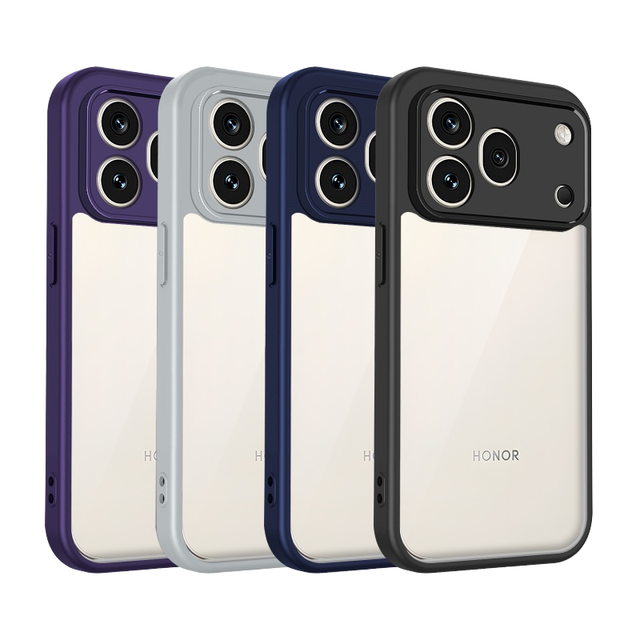 For Honor 600 Pro/Honor 600 Ultra-thin Soft TPU+PC Shockproof Mobile Phone Case with Clear Matte Back