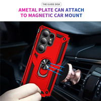 Étui de téléphone portable hybride antichoc anti-chute 2 en 1 avec support de voiture pour Samsung Galaxy S26 Edge S25 Plus S24 Ultra