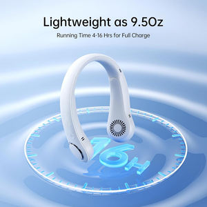 Neck Fan <b>Rechargeable</b> Portable&Wearable Neck Fan Bladeless USB 2000 MAh Portable Hanging Neck Fan - Product Image 3