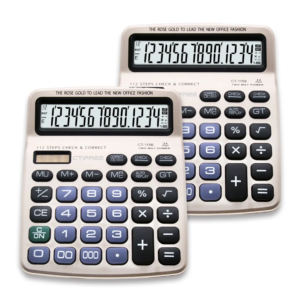 CT-1156 forniture per ufficio computer desktop con calcolatrice ad anello calcolatrice elettronica calcolatrice aziendale