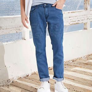 Wholesale <b>Men's</b> Formal Canvas Jeans High Quality 100% Cotton Lightweight Breathable Waterproof Comfortable <b>Overalls</b> Flat Mid - Product Image 2