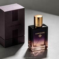 Botella de Perfume Cuadrada de Lujo con Tapa Dorada de 100 ml, Botella de Vidrio y Caja Disponibles, Muestras Gratis Disponibles