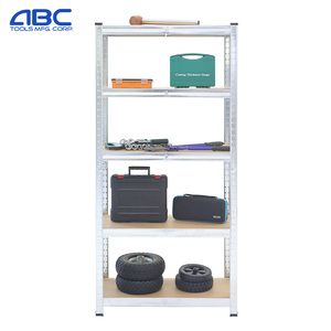 ABCTOOLS Étagère à rivets en acier sans boulon à <span class=keywords><strong>5</strong></span> <span class=keywords><strong>niveaux</strong></span> Étagères en fer de stockage Étagères en acier Étagères d'entrepôt en métal à fente - Product Image 1