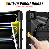B2B 360 °   Étui de tablette renforcé anti-chute avec support portable et sangle de transport pour usage quotidien, compatible iPad Pro 13 pouces 2024/2025