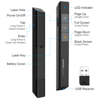 Presentador Inalámbrico N26 Hyperlink para Presentaciones de PowerPoint con Puntero Láser