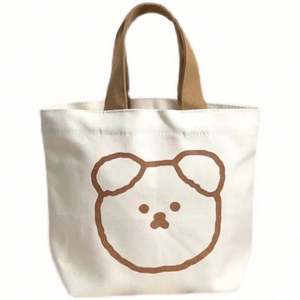 Bolsa de Mano de Lona de Algodón Orgánico LILA, Bolsa de Compras Reutilizable de Lona de Algodón Grande con Personalización - Product Image 6