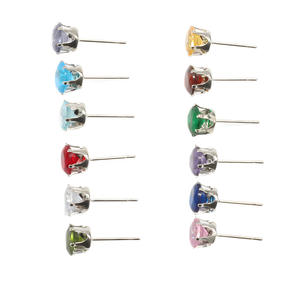 <span class=keywords><strong>Orecchini</strong></span> a Perno RINHOO in Acciaio Inox 6MM con Cristalli di Zirconio <span class=keywords><strong>per</strong></span> Donne e Uomini, Gioielli <span class=keywords><strong>per</strong></span> Piercing <span class=keywords><strong>Trago</strong></span> e Cartilagine a 4 Punte - Product Image 4