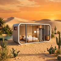 Casa Cápsula Prefabricada Modular Inteligente y Transpirable Personalizable Tipo Apple Cabin con Panel Sándwich en Contenedor de Envío de 40 pies