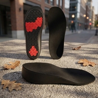 Solette in Gomma per Aumentare l'Altezza Uomo (+2.5cm) Rialzo Istantaneo per Scarpe Taglia Ridotta Comode e Discrete per Tutti i Tipi di Scarpe Nero 43-45