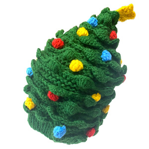 Gorro de Punto Navideño 2025, Gorro Decorativo de Santa Claus para Fiestas, con Pompón y Estampado Digital - Product Image 2