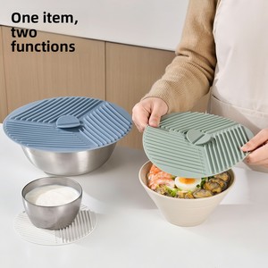 Couvre-bol réutilisable en silicone et tapis isolant thermique pour la conservation des aliments, la cuisson et la protection du comptoir - Product Image 3