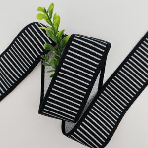 Cinta Elástica Personalizada con Logotipo, Diseño Libre, Cinta de Nylon de 40-50mm, Banda Elástica con Rayas Negras para Ropa - Product Image 2