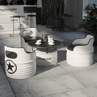 Ensemble de meubles de style industriel-Chaise de table de bar de café Canapé d'aire de repos transparent pour bureau à domicile Boutique de thé au lait Café Internet