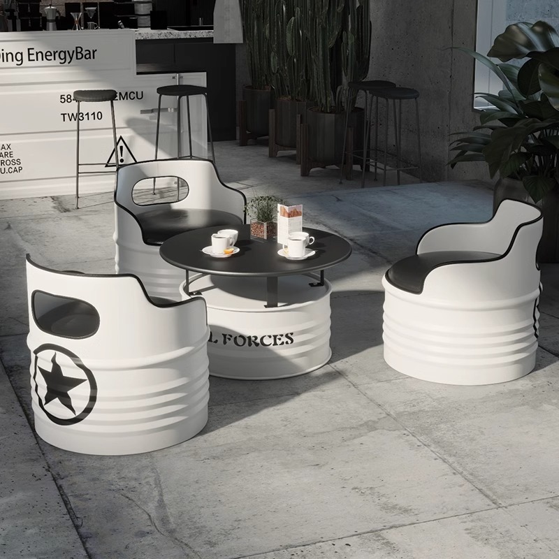 Industrial Style Furniture Set Cafe Bar