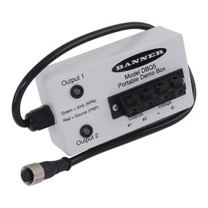Banner Dbq5 Portable Demo Box Dual Output Voltage Selection Sink Source Indicator Sensor Development <b>Tool</b> - Product Image 1