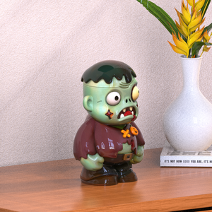 Bán Buôn Tùy Chỉnh Thiết Kế Gốm Halloween Theo Chủ Đề Lưu Trữ Container Sứ Da Màu Xanh Lá Cây Quái Vật Zombie Hình <span class=keywords><strong>Cookie</strong></span> Lưu Trữ Jar - Product Image 4