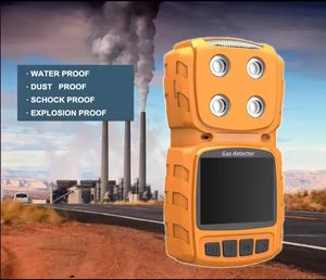 工場価格 ポータブル工業用4ガス検知器 CL2 SO2 H2S O3 VOC HCN 有毒多成分ガス漏れ検知器 データロギング機能付き MS104K - Product Image 5