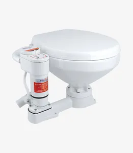 مرحاض كهربائي سهل التنظيف من HYDJET بقدرة 12 فولت و 24 فولت, مرحاض كهربائي ذكي للمراحيض مزود بمحول عادي للمراحيض البحرية أو RV