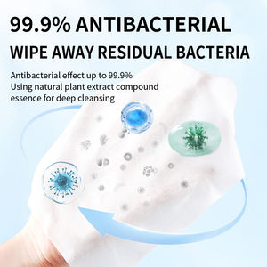 Toallitas Húmedas Desechables para Inodoro - 80 Unidades, 99.9% Antibacterianas, de Poliéster Biodegradable, Secado Rápido en 7 Segundos - Product Image 5