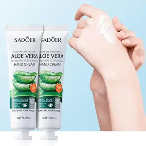 Krim Tangan Organik Aloe Vera Ekstra Bergizi dan Melembutkan untuk Kulit Kering, Kasar dan Pecah-pecah