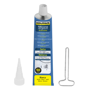Tubo de Silicona Ácida 50 ml. Blanco - Product Image 1
