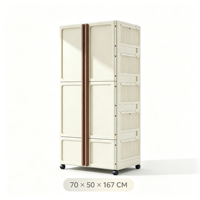 Grande armoire pliable en plastique avec roulettes, tringle à vêtements et étagère amovible – Organisateur de rangement pour vêtements à domicile pour chambre à coucher