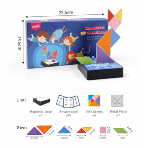 UCMD 3D Gioco Giochi Educativi di Apprendimento Giocattoli In <span class=keywords><strong>Metallo</strong></span> Magnetico Tangram Capretto Educativo Di Puzzle - Product Image 3