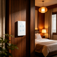 Interrupteur électrique intelligent compact WHX04 4 voies, charge maximale 1000W, WiFi Zigbee, compatible Alexa Google Home Yandex Android, pour hôtels et bars