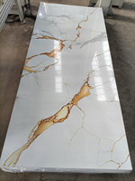 Panneau mural de salle de bain anti-humidité, feuille SPC UV, crédence de cuisine étanche, feuille de marbre PVC, facile à nettoyer