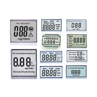Layar Tampilan Segmen LCD 2026 1,5" Digital Monokrom Hitam Putih untuk Pengukur Alkohol
