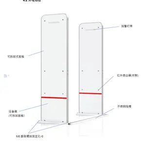 10.4-860 MHz anti-hırsızlık kapısı ile 865 inç windows dokunmatik ekran akıllı kapı UHF RFID akıllı erişim kontrol sistemi