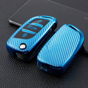 Coque souple en fibre de carbone TPU pour Peugeot DS Citroen <span class=keywords><strong>Versailles</strong></span> C5X Sega FT porte-clés porte-clés sac accessoire - Product Image 3