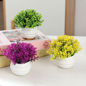 Plantas Artificiales en Maceta de Plástico, Plantas Pequeñas Simuladas, Adorno de Escritorio para Decoración de Interiores y Exteriores, Decoración de Macetas - Product Image 3