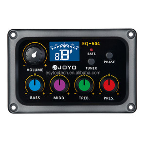 JOYO EQ-504 الرقمية 4 الفرقة الملونة المقابض مكافئ شاشة الكريستال السائل بيك اب Preamp و موالف للغيتار