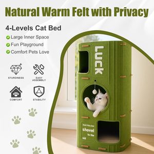 Großhandel Indoor-Design Akustisch Schallabsorbierendes <span class=keywords><strong>PET</strong></span>-Filz-Bett für Katzen - Product Image 2