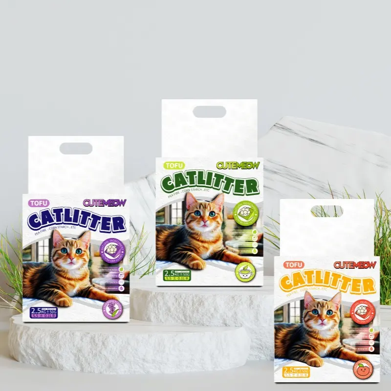 Low Dust Flushable Clumping ToFu Cat Litter Sand