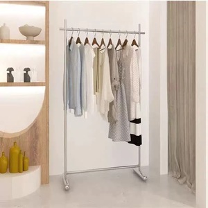 Portant à vêtements métallique à rail unique pour boutique de vêtements personnalisée, support de rangement pour magasin de vêtements OEM/ODM - Product Image 4