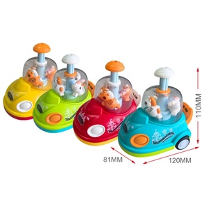 EPT Druckbetriebenes Plastik-Karussellpferd-Spielzeug mit 4 gemischten Farben und <span class=keywords><strong>Bibi</strong></span>-Geräusch - Product Image 3