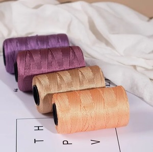 1mm 중공 꼰 폴리 프로필렌 로프 DIY 크로 셰 뜨개질 모자 가방 슬리퍼 아이스 대마 실 경량 뜨개질 밝은 실크 실 원사